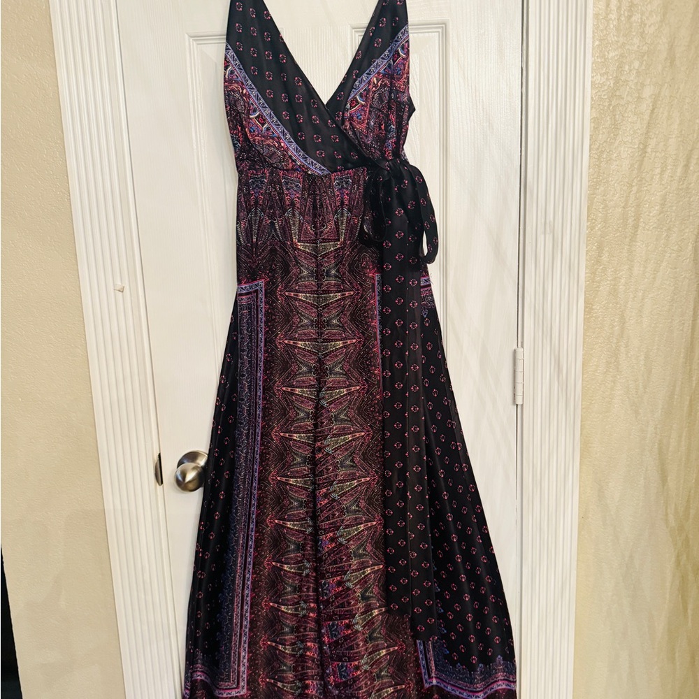 Free People Black and Red Maxi Dress